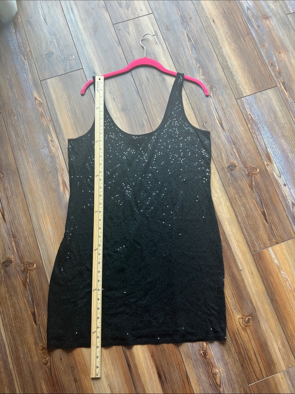 Express Black Sequin Tank Dress Large - Picture 9 of 9